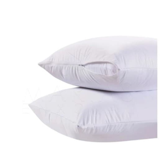 Kit 2 Capas Avulsas Protetora De Travesseiro Percal Com Zíper 200 Fios - Branca