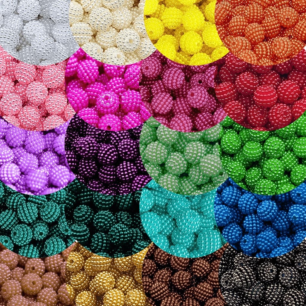 100 Unidades Pérola Craquelada 10mm Miçanga Terço Laços Tiara Chinelo Amora Bola