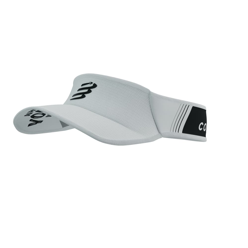 Viseira Ultralight New Branca/Preta - visor proteção uv uva uv50 protecao trail trilha trail triatlo