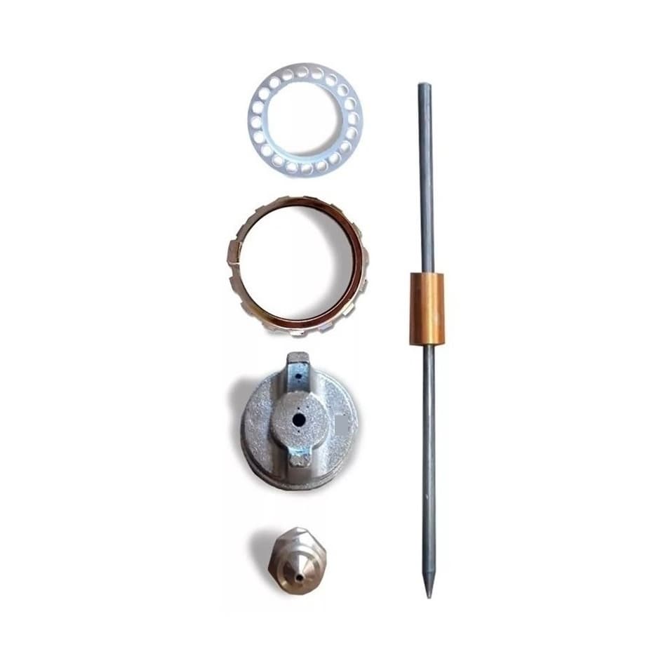 Kit Reparo Para Pistola De Pintura 4 Peças Bico Agulha Capa e Defletor 1.5 Mm