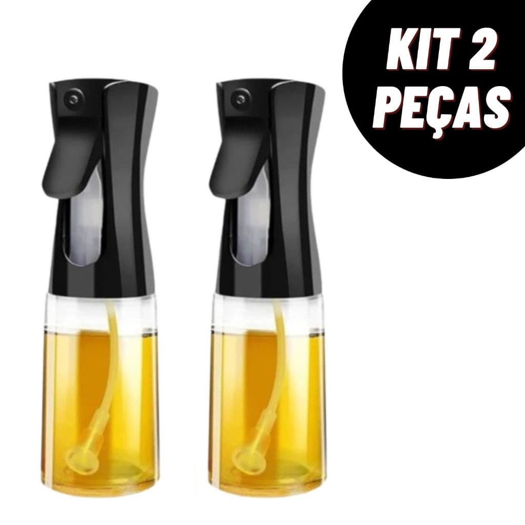 Kit 2 Frascos de Spray Garrafa Pulverizador Multiuso de Azeite de Oliva Vinagre