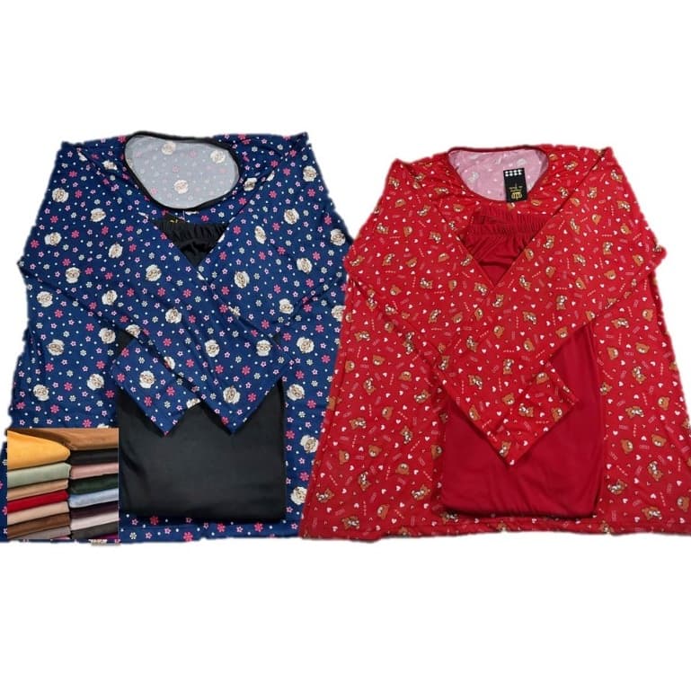 Kit 4 Conjunto Pijama Inverno Feminino Tecido Malha / Liganete / Suede / Plus Size Manga Longa Dormir