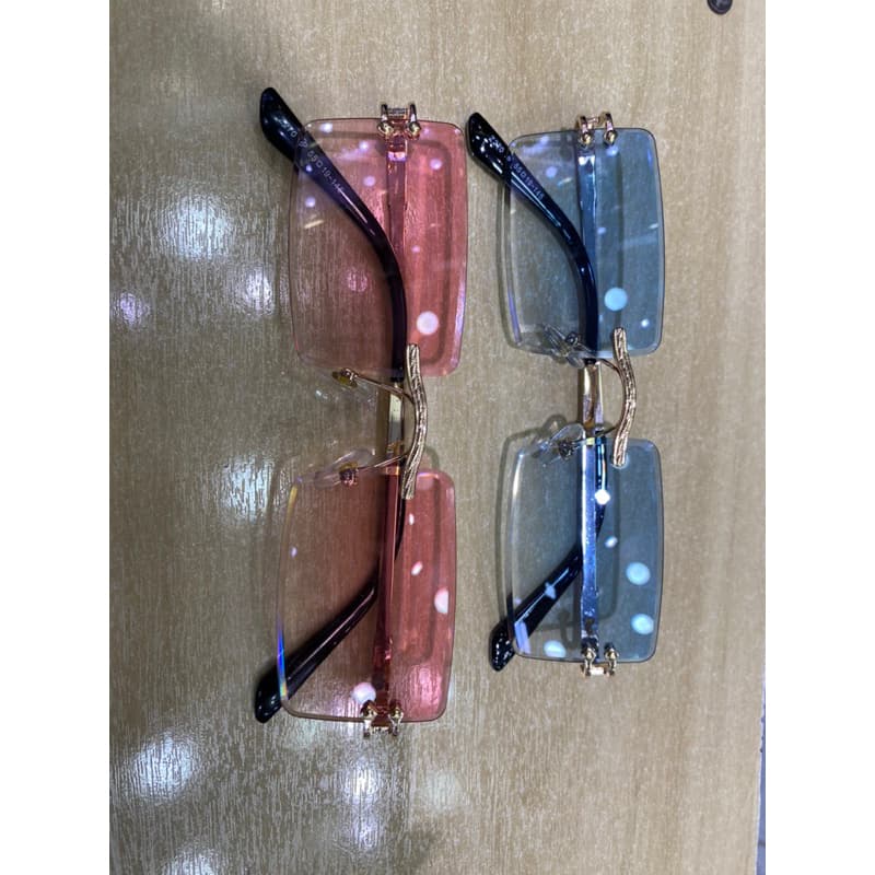 óculos de sol parafusado sem aro quadrado feminino Z270 armacao dourado lente degrade bonito lindo luxo