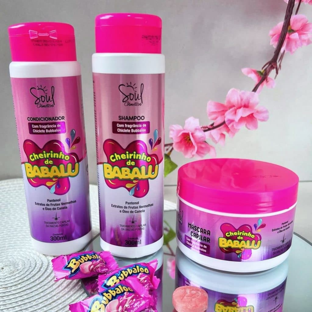 Kit Shampoo + Condicionador + Máscara Capilar Cheirinho Babalu