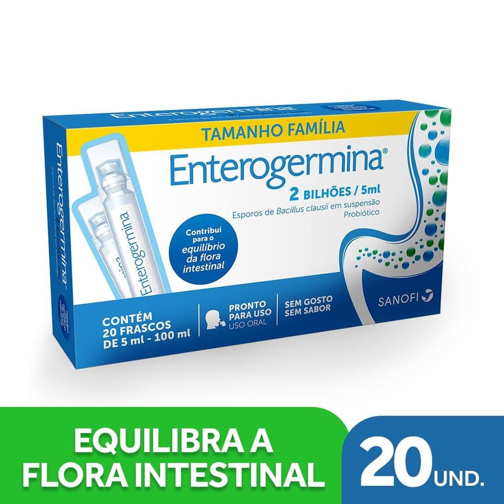 Probiótico Tamanho Família 20 Frascos De 5ml - Enterogermina