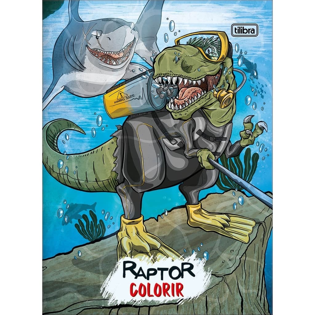 Álbum para Colorir Raptor 8 Folhas