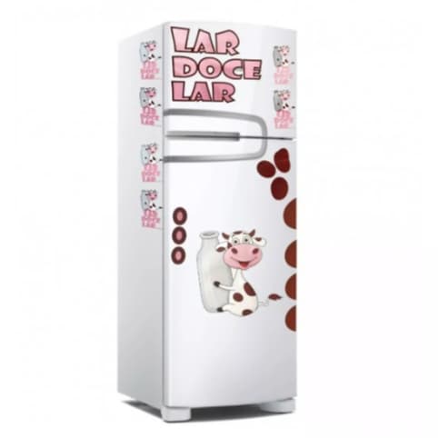 Adesivo Decorativo Vaquinha Garrafa de Leite