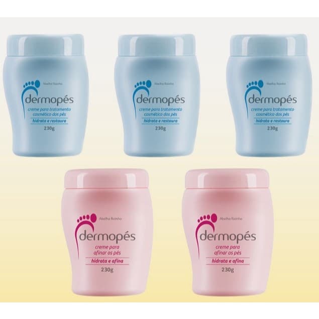 CREME DE TRATAMENTO  COSMETICO DOS PES 130G ABELHA RAINHA E CREME PARA AFINAR OS PES