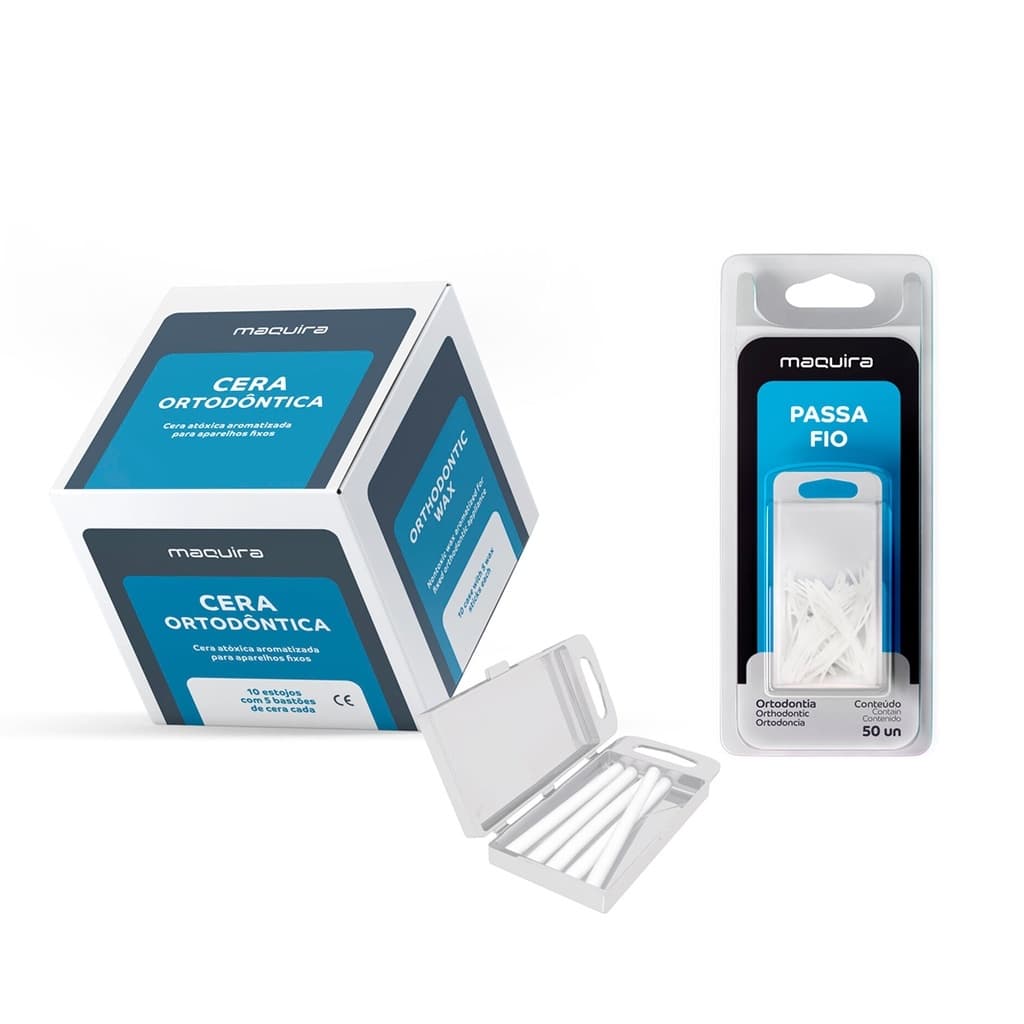 Kit Cera Ortodontica + Condutor Passa Fio Dental - Maquira