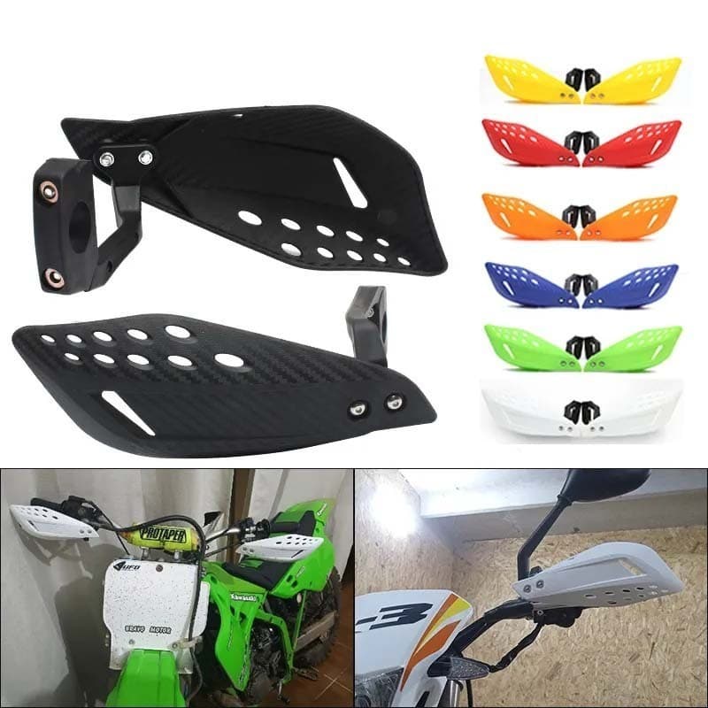 Protetor Mão Modelo Vector Moto Preto Manopla Punho Nylon Kit Com 2 Universal Guidão 22mm