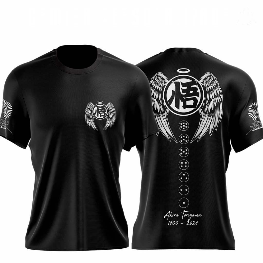 Camiseta Personalizada Akira Toriyama Homenagem Camisa Dry Fit