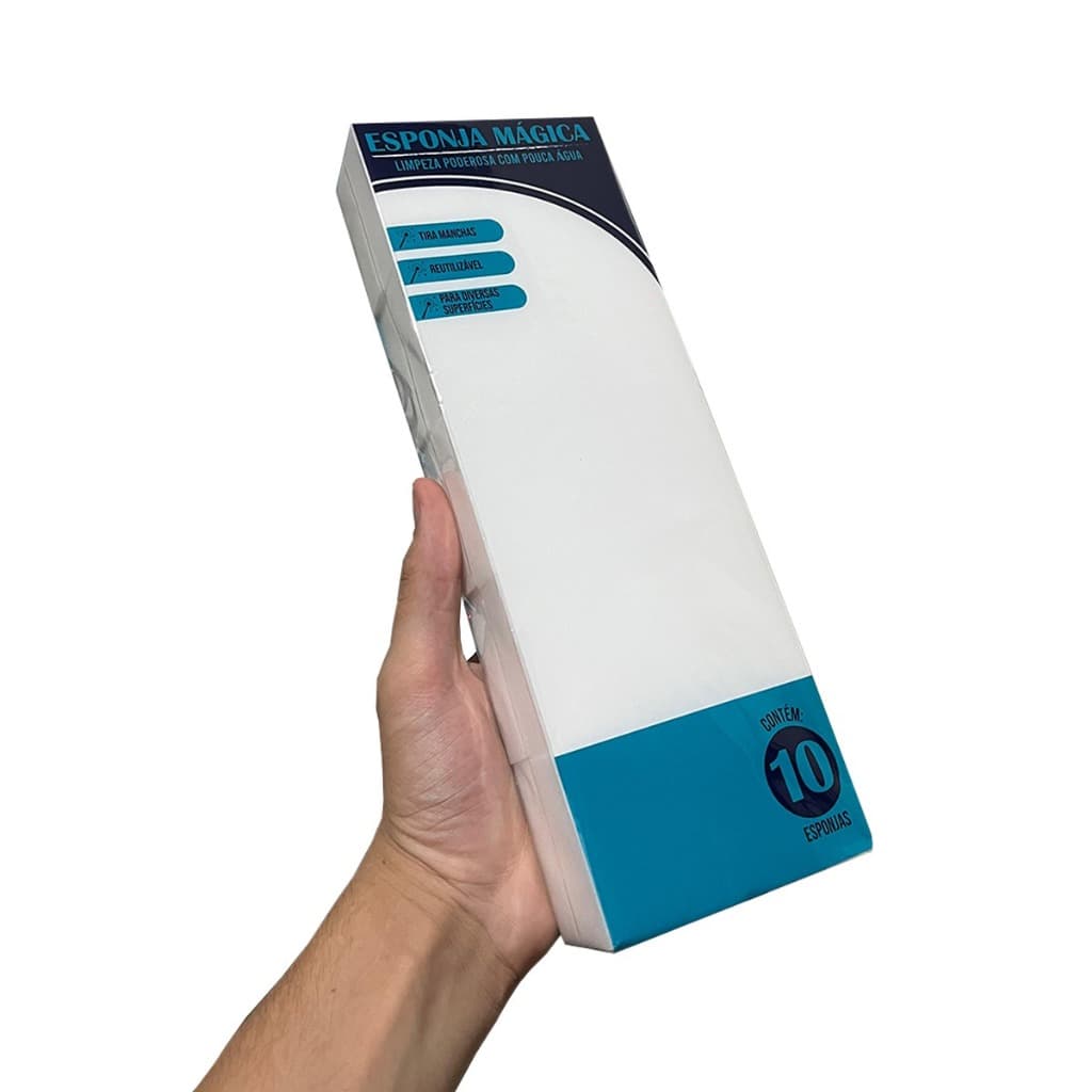 Kit Com 10 Esponjas Mágicas Limpeza Variada E Eficiente Fácil De Usar