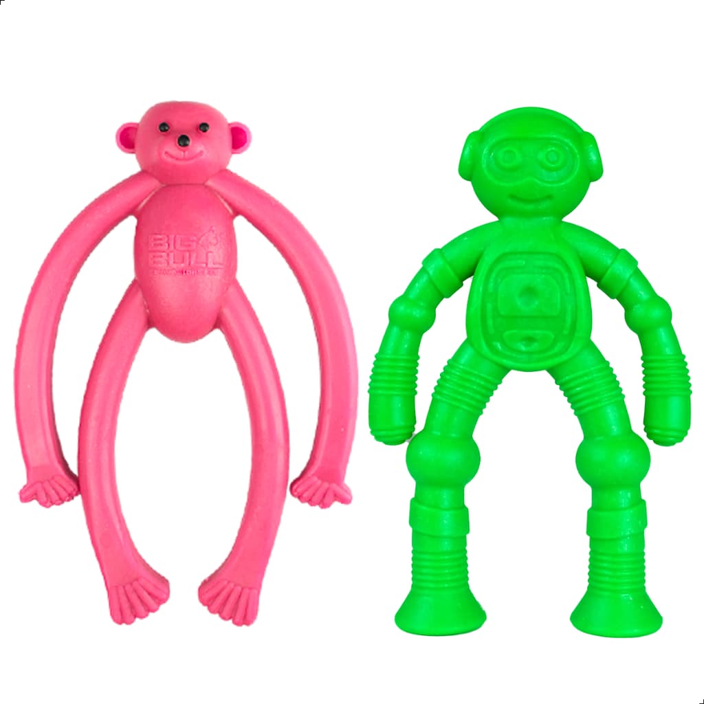 Kit Brinquedo Cachorro Resistente Macaco Robô Pet Interativo Macaquinho Porte Pequeno Big Bull Pet