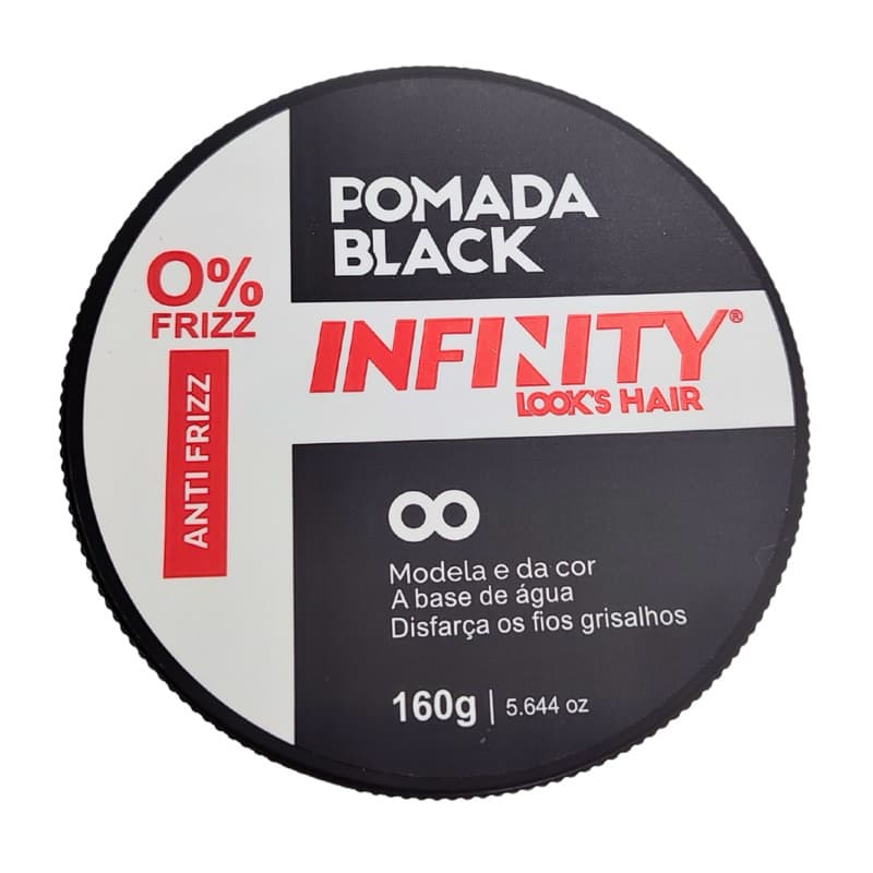 Pomada Cera Black Infinity 160g Disfarça Fios Grisalhos - Envio em 24h