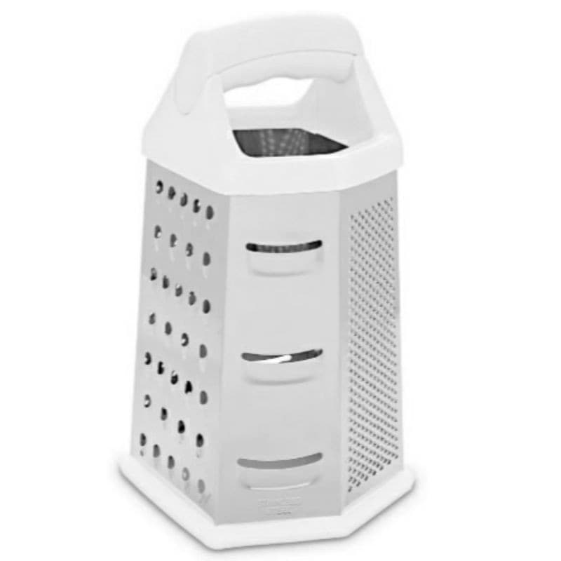 Ralador 6 Faces Inox Para Cozinha Base Antiderrapante Profissional Utensílios Legumes Queijos