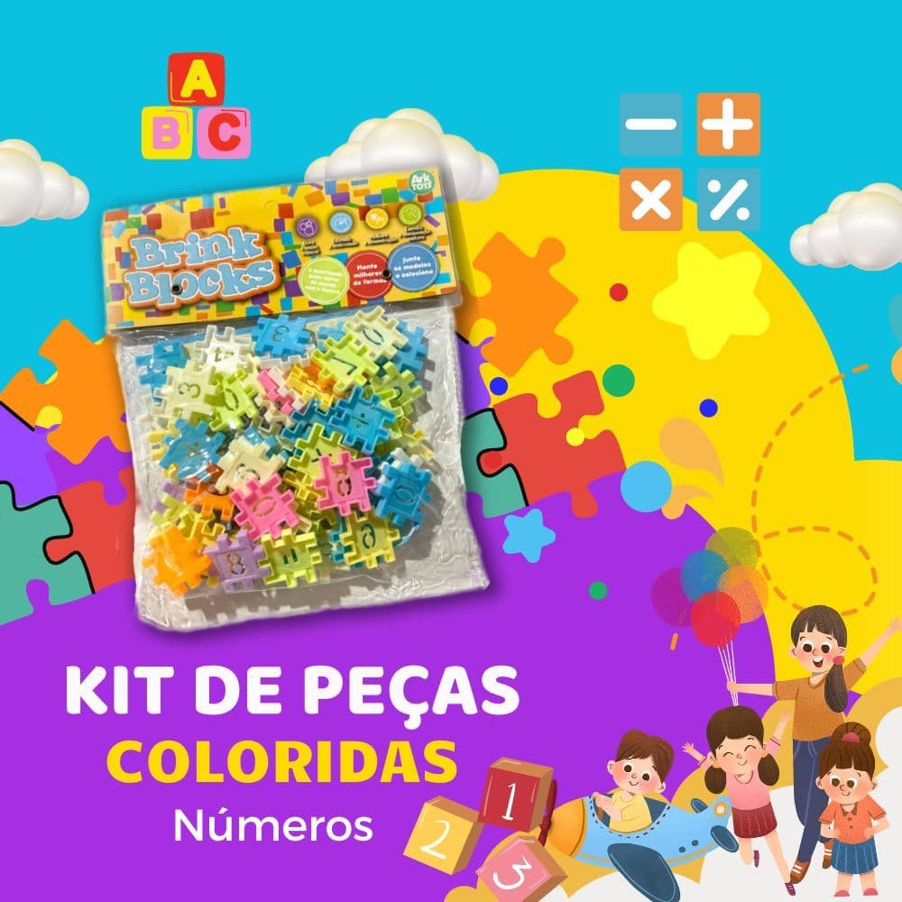 Blocos Brinquedo Infantil De Montar Encaixe Para Brincar E Se Divertir 1 Unidade