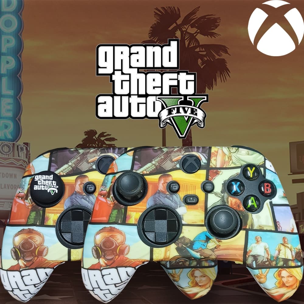 CAPA PROTETORA PARA CONTROLE XBOX SERIES X/SERIES S GTA V COM GRIP
