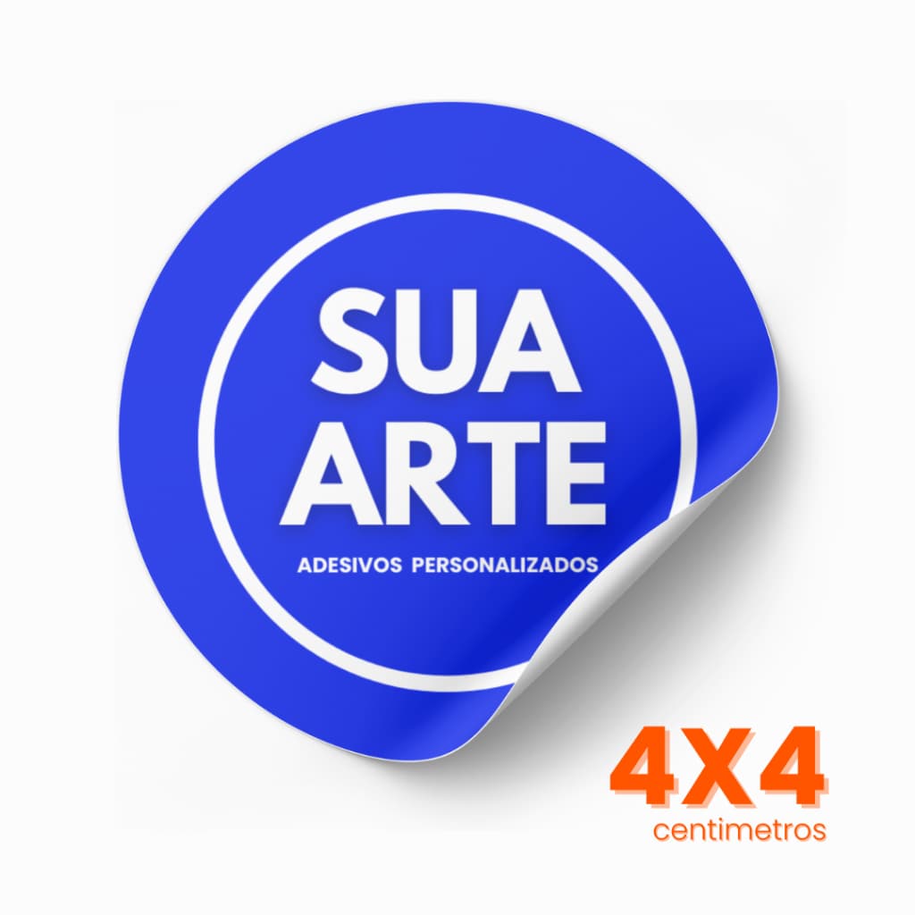 506 Unidades 4x4 cm | Etiquetas Adesivas | Adesivos Personalizados em Vinil, quadrada ou redonda