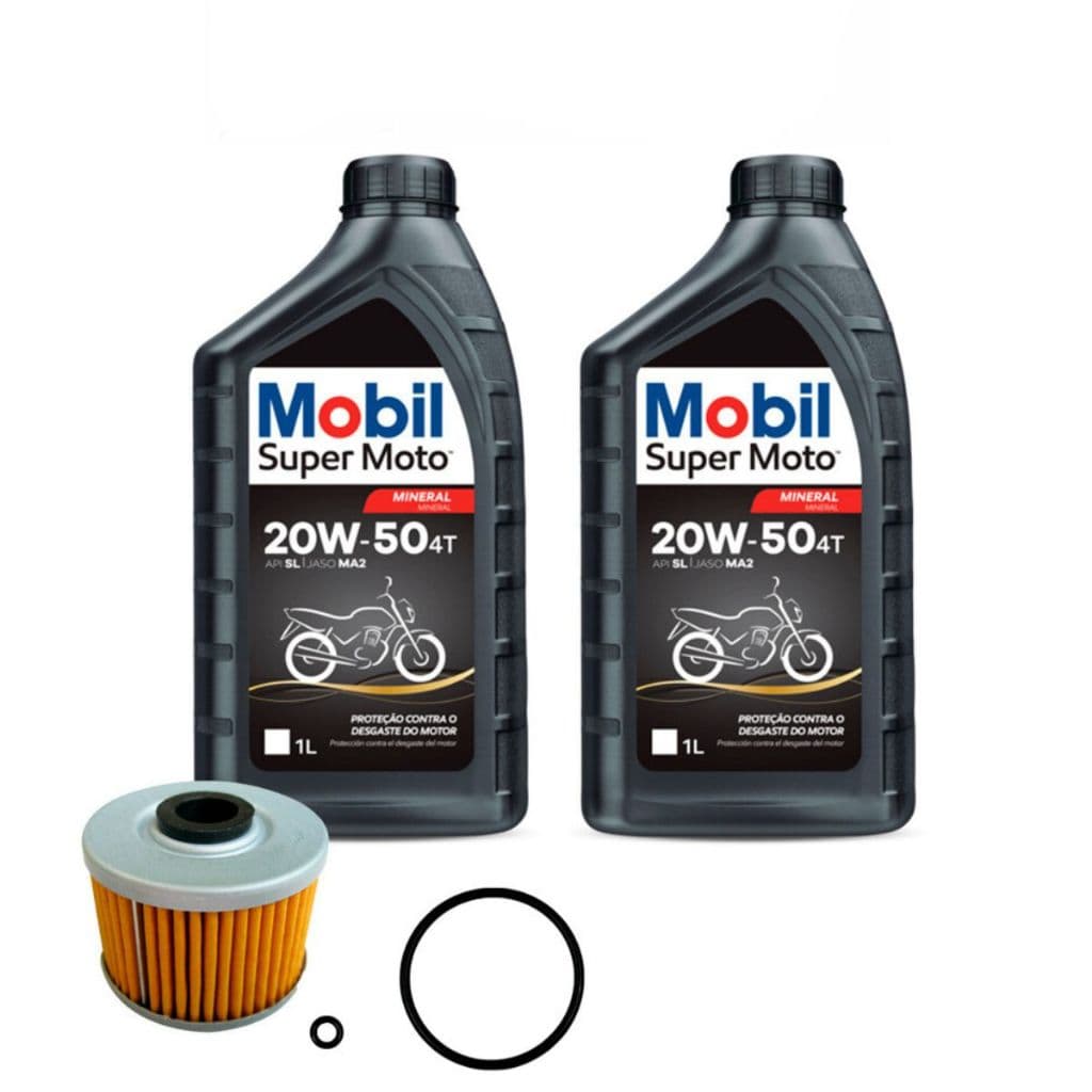 Kit Troca De Óleo Mobil 20w50 Falcon Twister Xre300+ Filtro
