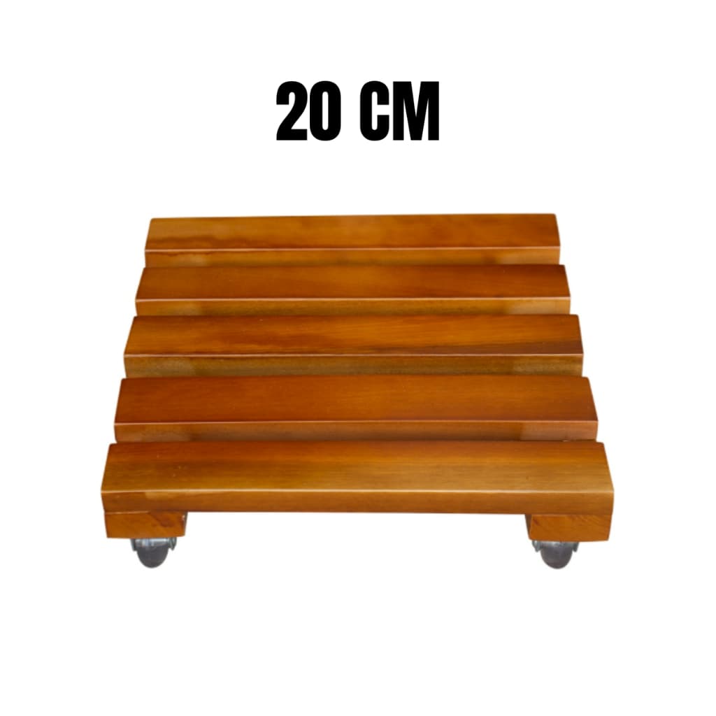 Suporte Para Vaso De Planta Rodízio Giratório Com Rodinhas Roda De Silicone Quadrado 20cm - Promoção