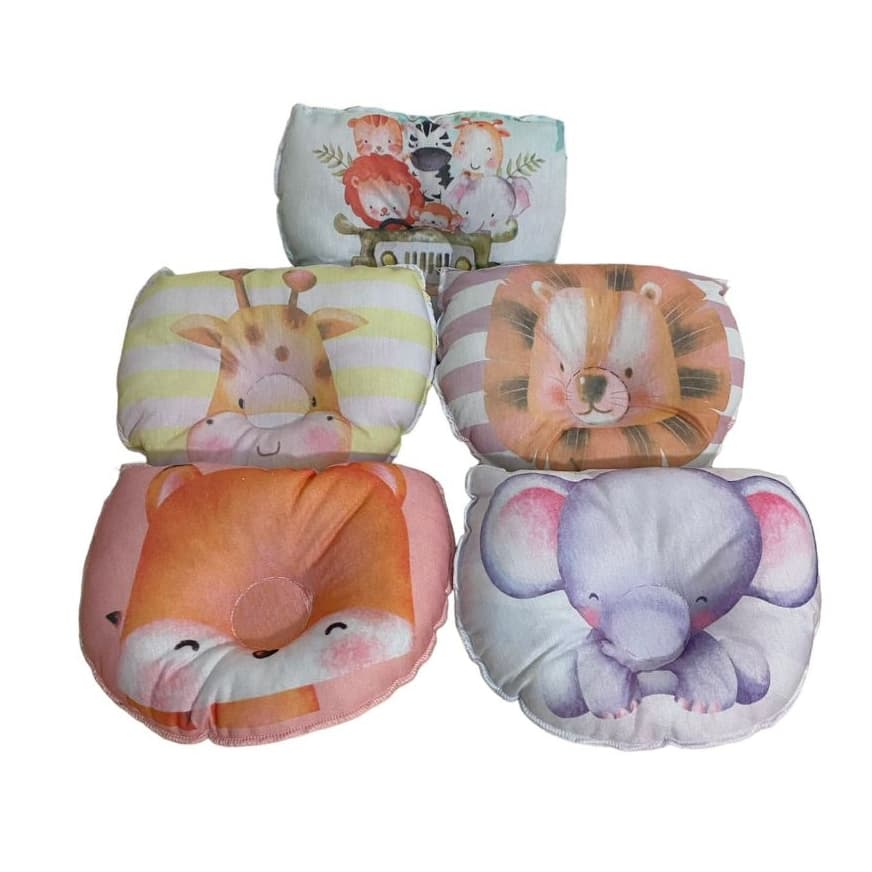 Travesseiro de bebe anatomico cabeça chata (modelador) almofada para rn safari e ursos