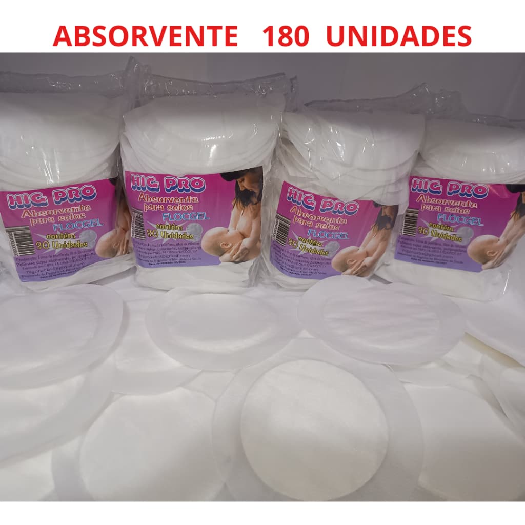 Protetor de seios  Hig Pro 180 Unidades  DIA E NOITE