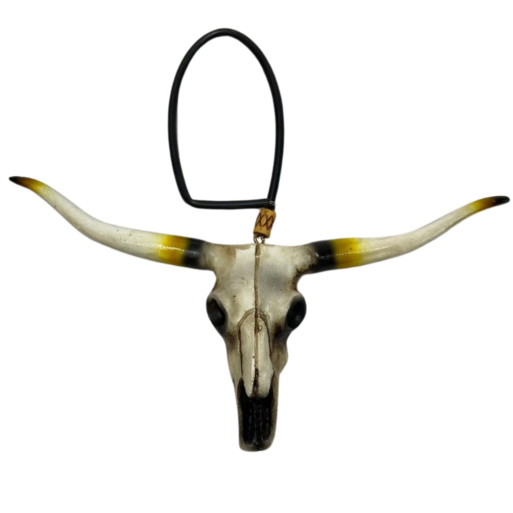Enfeite Acessório Para Retrovisor Longhorn Branco Fosco