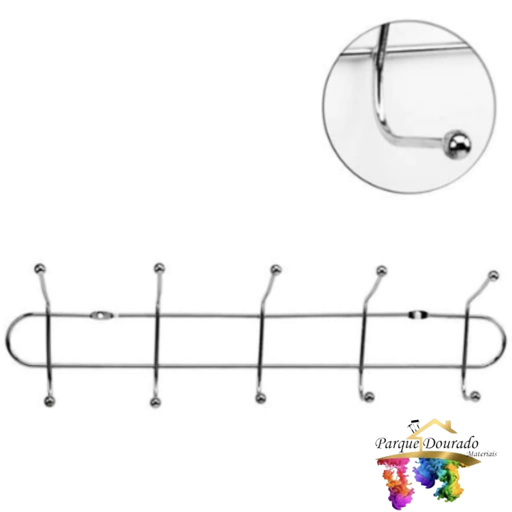 Cabideiro de Metal Multiuso Duplo com 10 Ganchos