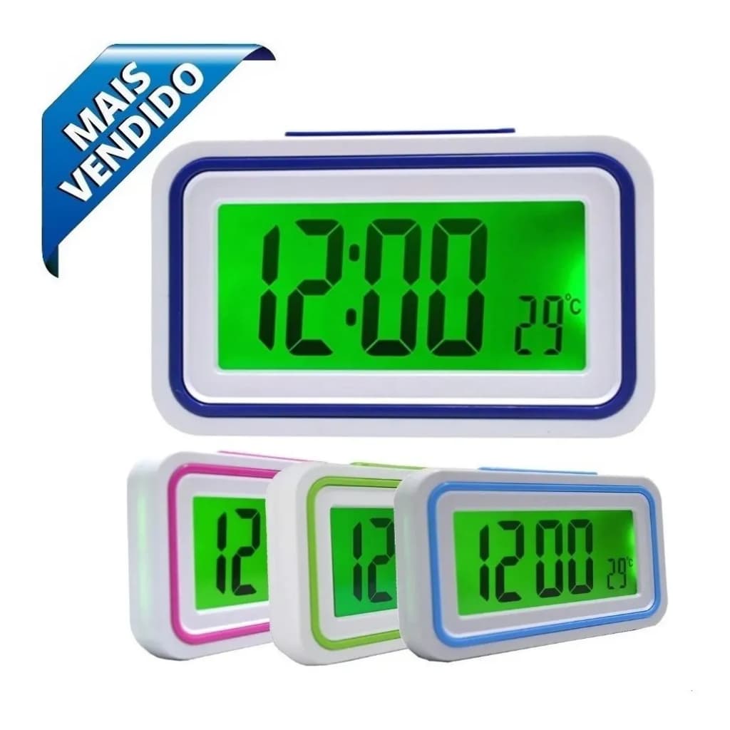 Relógio de Mesa Digital Falante com Despertador Fala As Horas e Temperatura 3121