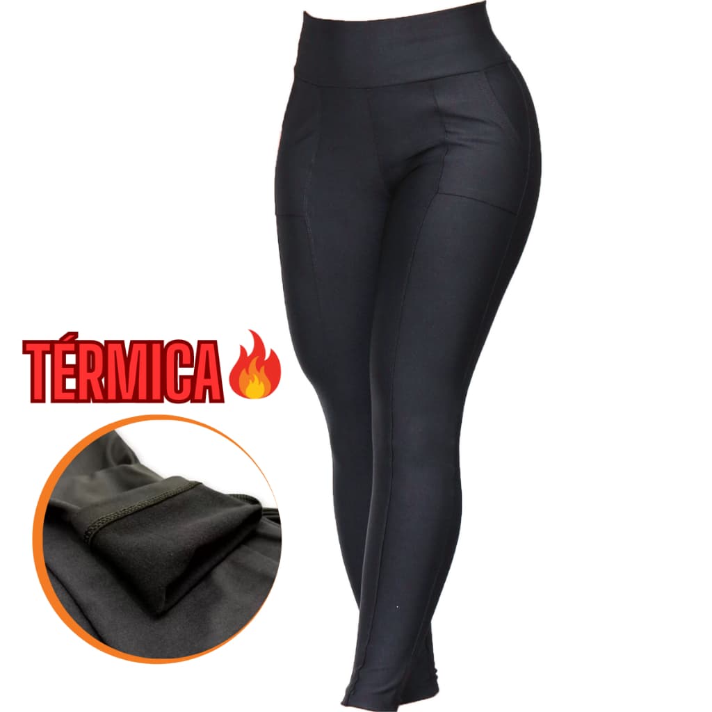 Calça Feminina Legging Peluciada Calça Montaria Flanelada com Bolso Envio Imediato