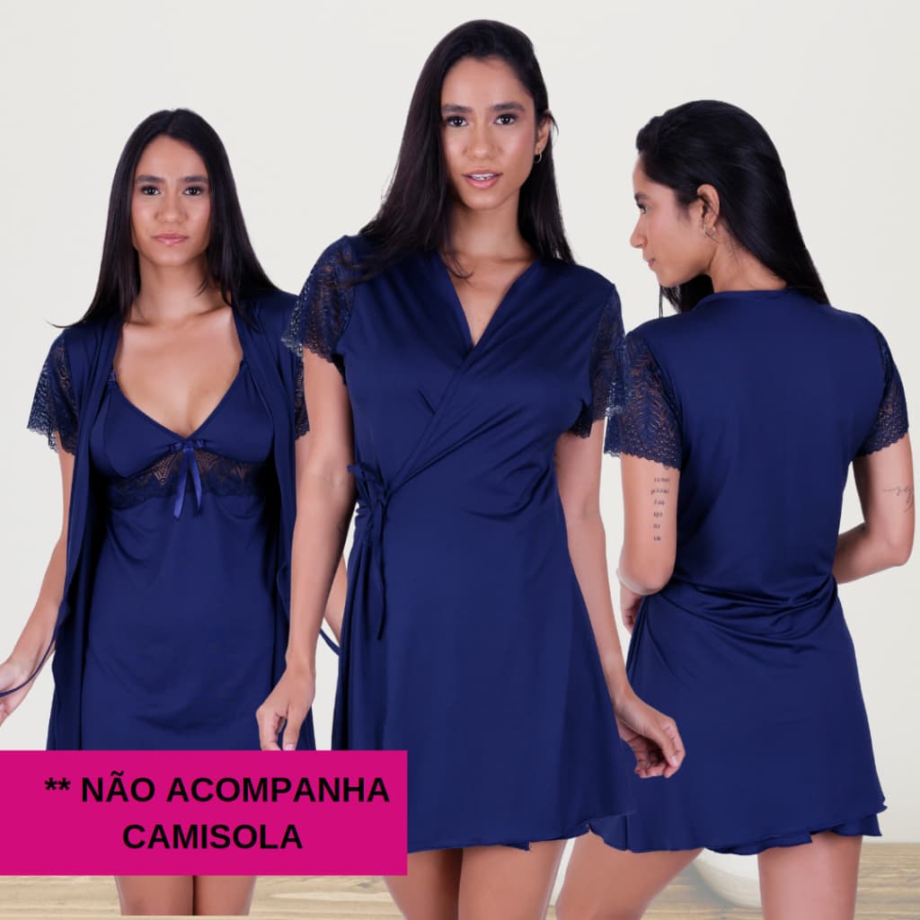 Robe Conforto Luxo com Renda Sensual linha noite Maternidade Gestante Amamentação BeLIT Linha Noite - 1703