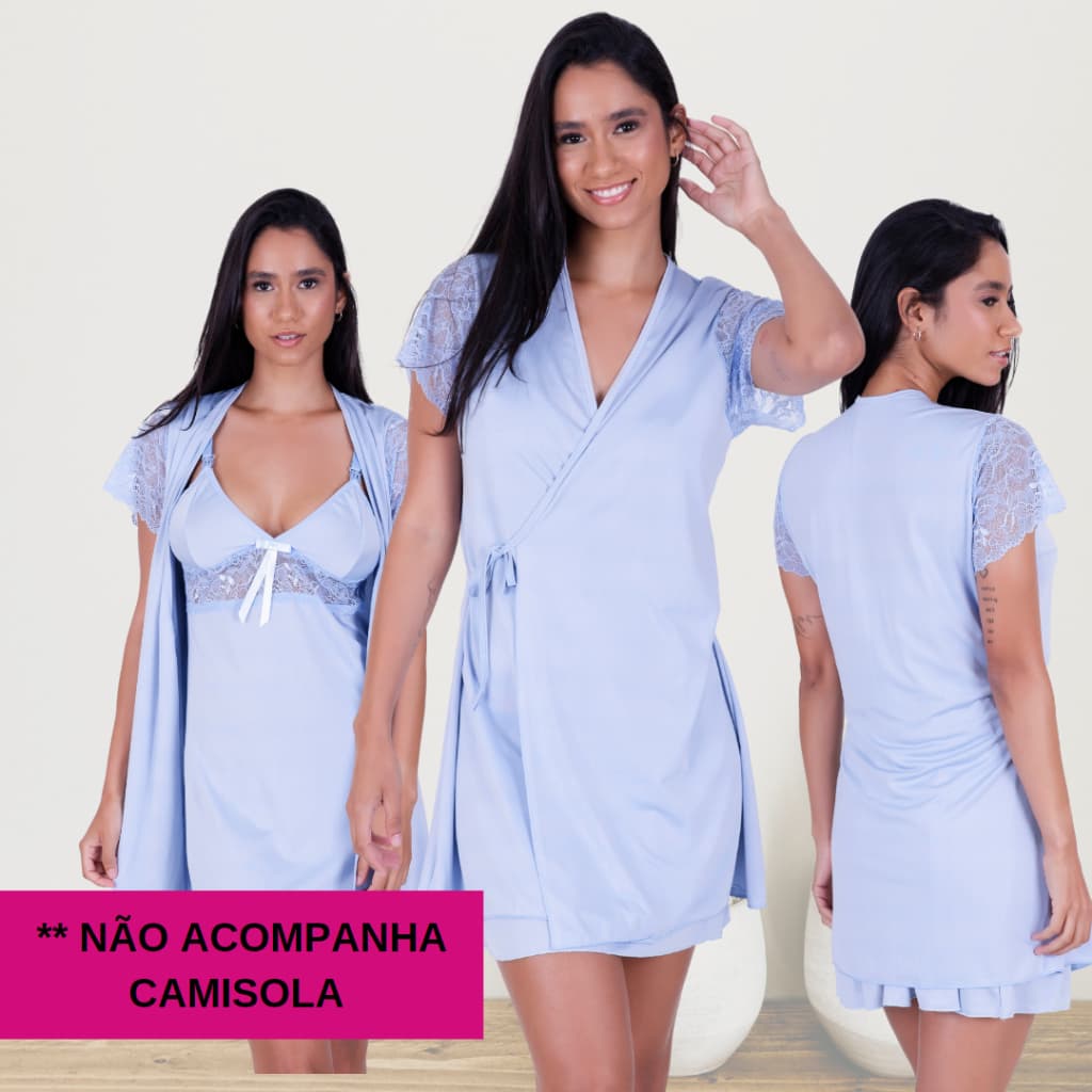 Robe Confortável com Renda Luxo Sensual linha noite Maternidade Gestante Amamentação BeLIT Linha Noite - 1703