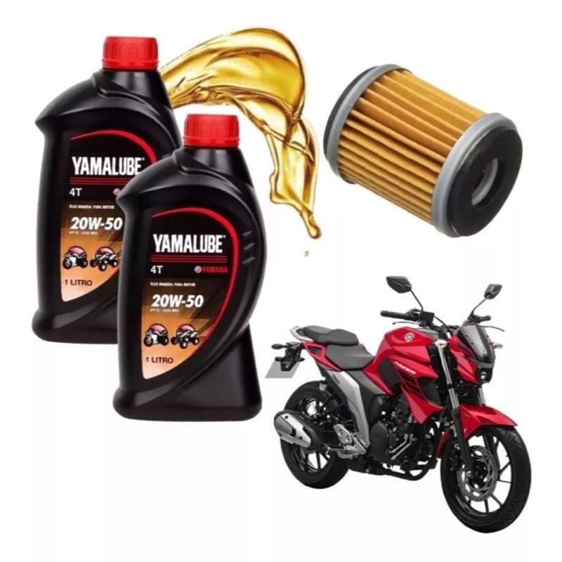 kit óleo yamalube mineral fazer/lamder/tenere 250 2 yamalube 20w50 +filtro