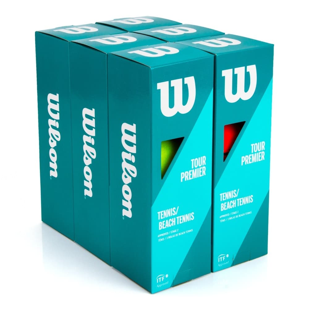 6 Tubos 18 Bolas Bolinha Beach Tennis 18PCS Balls Para Raquete De Tênis De Praia Wilson Tour Premier