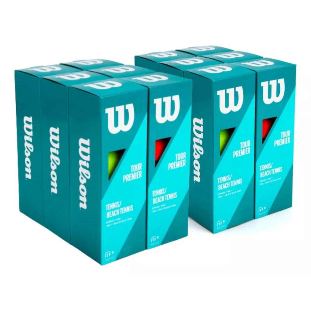 12 Tubos 36 Bolas Bolinha Beach Tennis 36PCS Ball Para Raquete De Tênis De Praia Wilson Tour Premier
