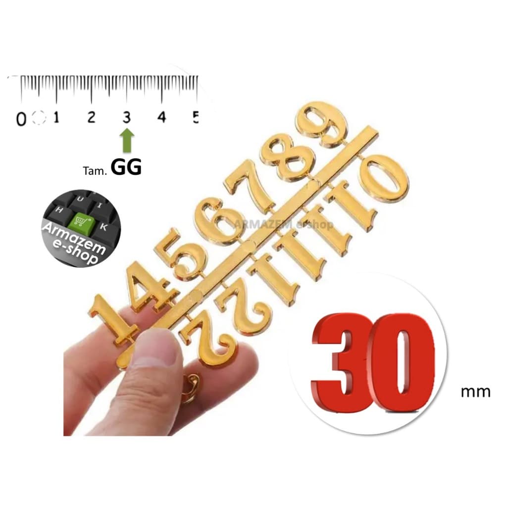 Diy relógio analógico peças restaurar numerais mecanismos artesanal acessórios movimento relógio Extra Grande 3cm
