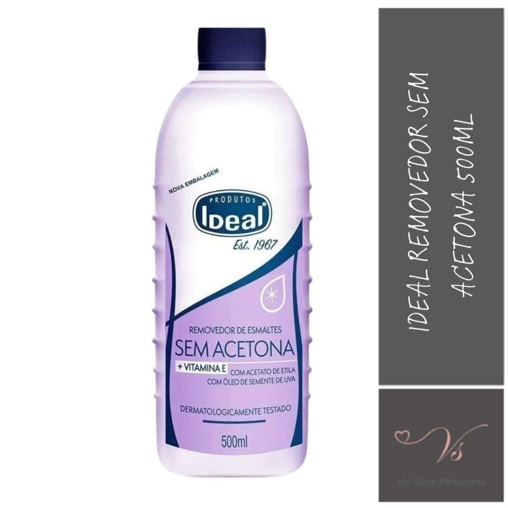 Removedor Esmaltes Sem Acetona Ideal 500ml