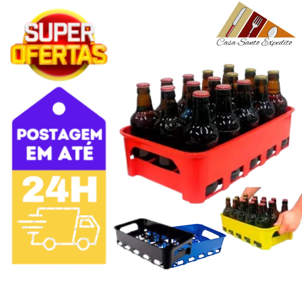 Garrafeira Engradado Cesta Caixa Grade Unidade P/ 15 Vasilhames Cerveja 300 Ml Porta Litrinho Romarinho (envio idiato)