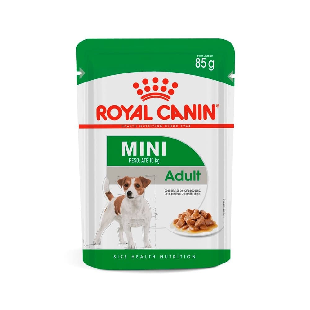 Sache Ração Úmida Royal Canin Sachê Mini Adult para Cães Adultos de Porte Pequeno - 85 g