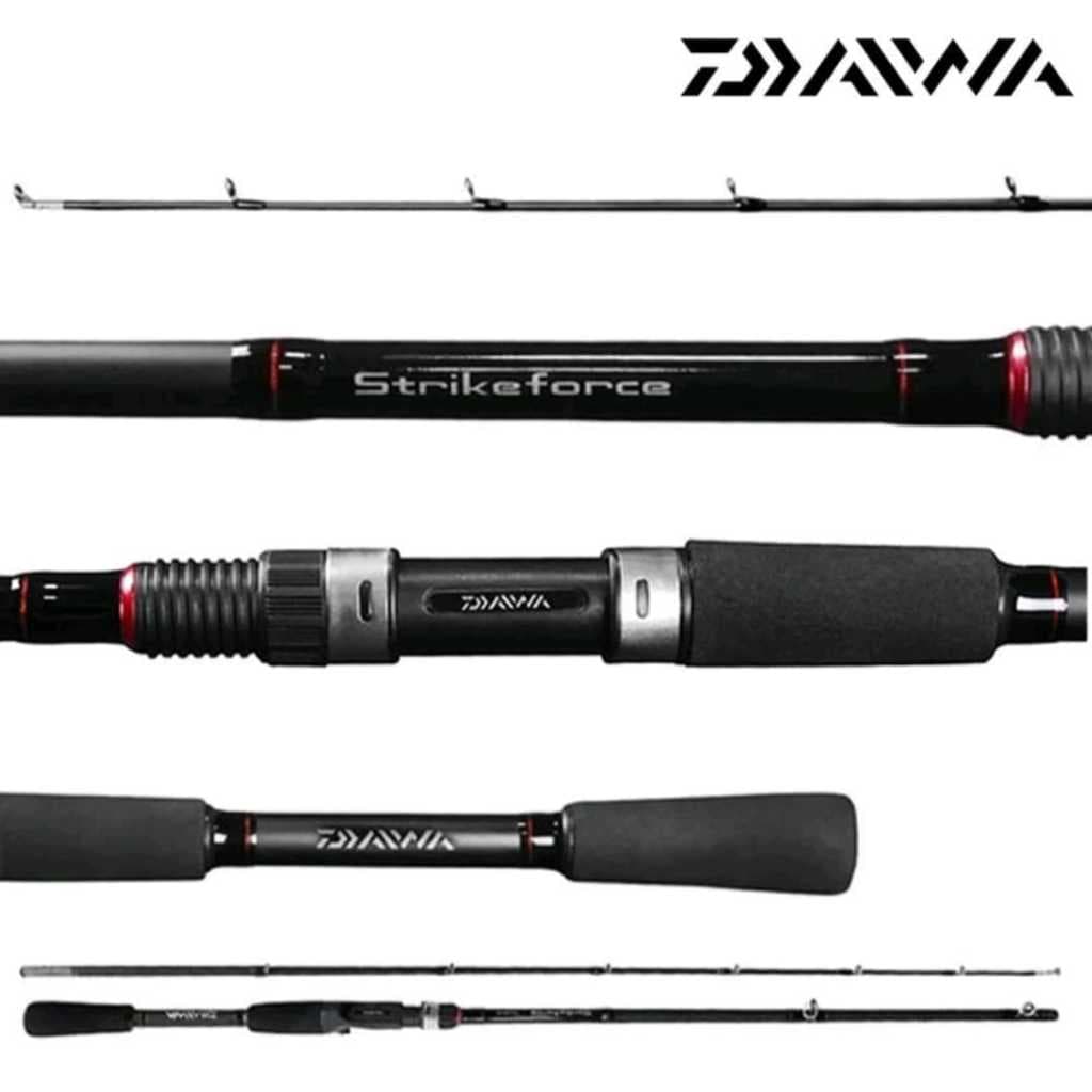 Vara Pesca Daiwa Strikeforce 1,83m 12-25lbs. Molinete. Ação Rápida. 2 partes