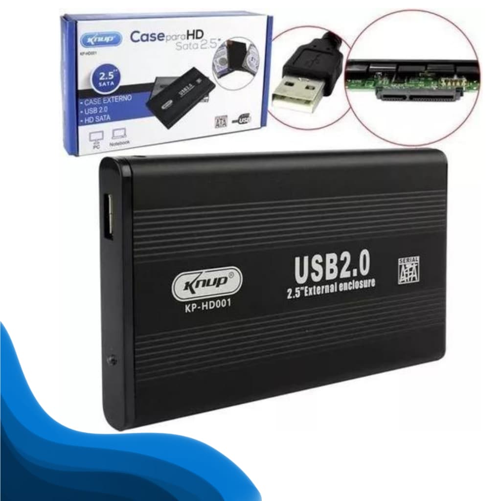 Case Para Hd Externo Usb 2.0 Gaveta Portátil 2,5" Slim Hd/Ssd Pc Notebook Ps3 Ps4