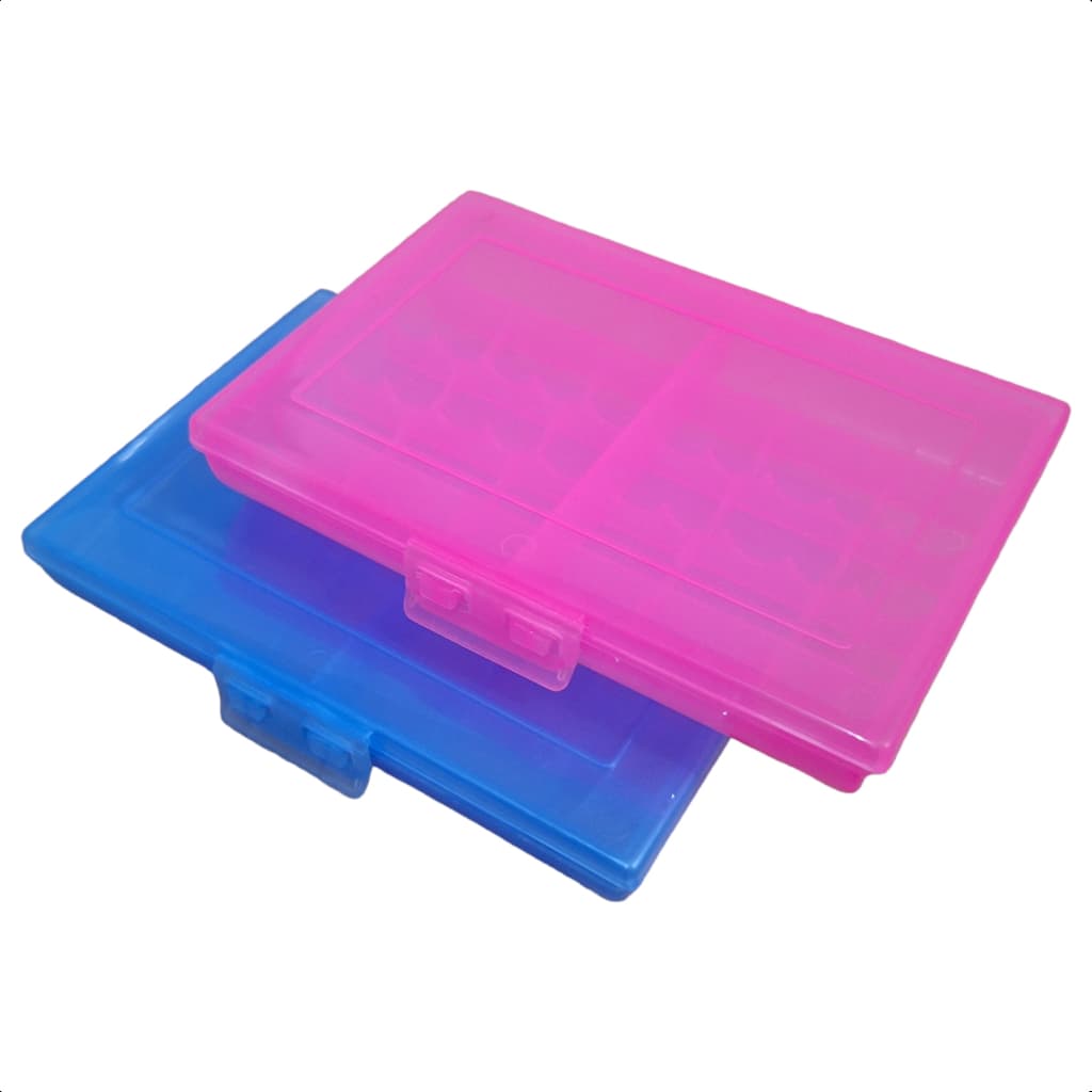 Kit 2 Cases estojo organizado para 10 pilhas AA ou 14 pilhas AAA palito Boy and Girl
