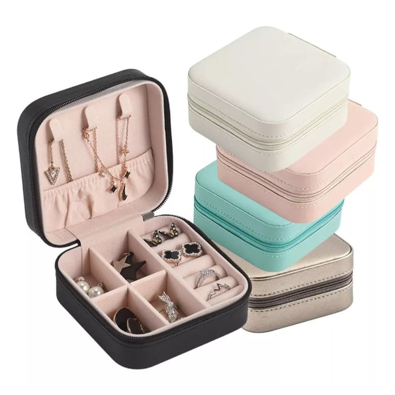 Porta Joia De Bolsa Para Viagem Portátil/ caixa de armazenamento/bolsa/anel/colar