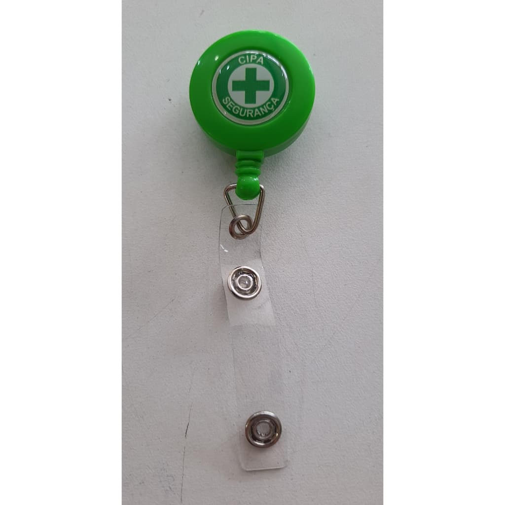 Porta crachá retrátil (roller clip), CIPA Segurança