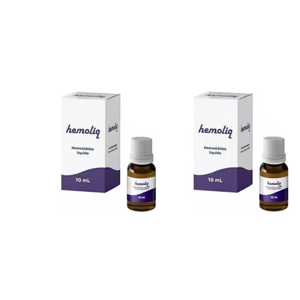 Kit 02 Hemoliq Solução Hemostática 10ml Podológo/Odonto Etc.