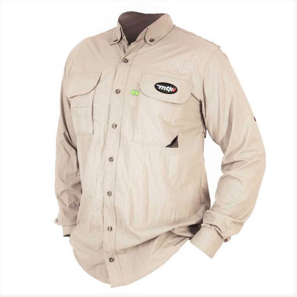 Camisa Mtk Sky Pesca Varias Cores Cáqui Verde Areia Platina Bolsos Biólogo Fotógrafo Poliamida C/ Proteção 50+