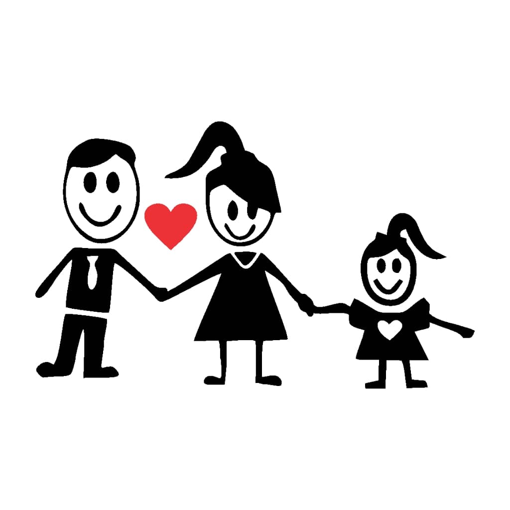 Adesivo Personalizado - Família - Casal - Filha