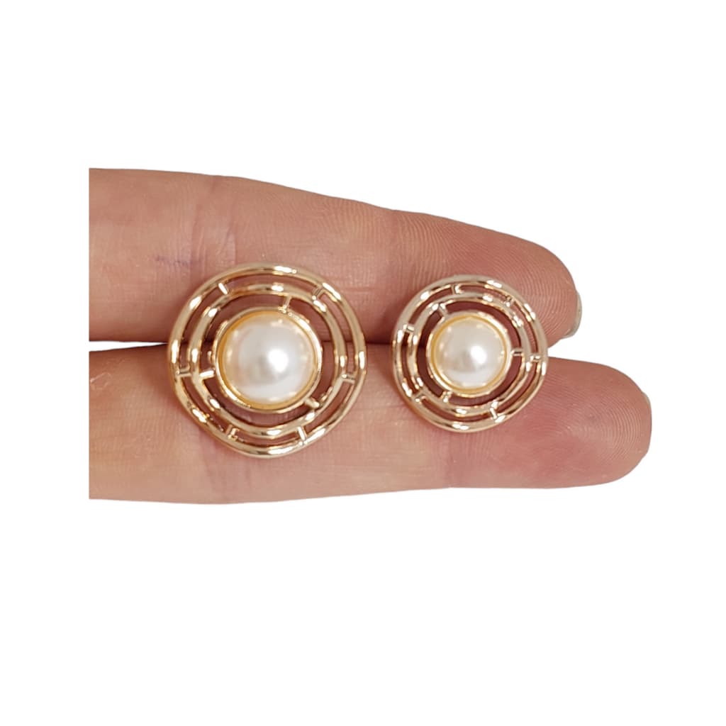30 Peças Botão De Costura 18mm 21mm Dourado Pérola Roupa
