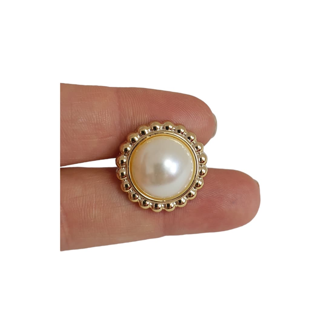 BOTAO C/PE PEROLA 18MM B1P/B2P 10  und DOURADO