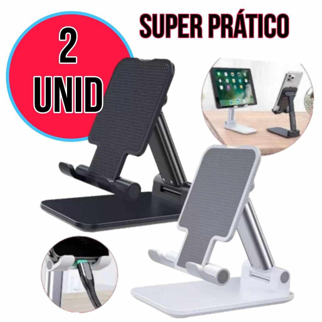 Suporte de mesa para celular e tablet Suporte Ergonômico Dobravel Portátil 2 unidades